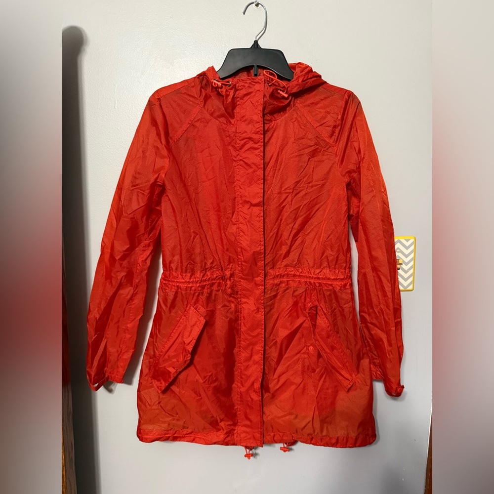 Marc New York Red Hooded Rain Coat